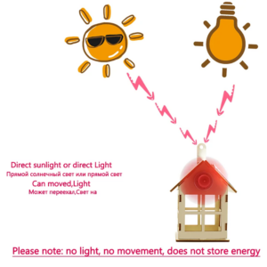 Solar Hut Windmill for Primary School Students Science Technology Small Production Experiment Children DIY Assembly Handmade Teaching Aids Building Toys