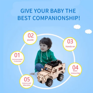 Innovative Technology Small Production for Jeep Car Electric Toy Student Scientific Experiment DIY Handmade Model School Supplies