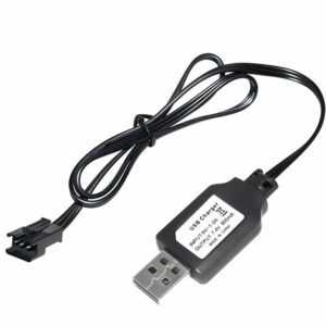 7.4V 800mAh USB Charge Cable SM-3P Positive Plug for LiPo Li-ion RC Toys Battery
