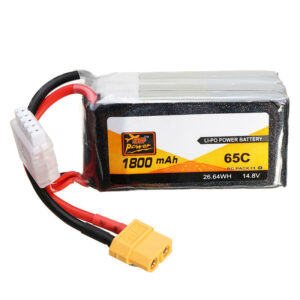 4Pcs ZOP Power 14.8V 1800mAh 65C 4S Lipo Battery XT60 Plug For PFV Racing Drone