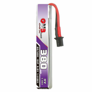 6Pcs Gaoneng 3.8V 380mAh 60C 1S LiHV Battery A30 Plug With Adapter Cable for Happymodel Mobula6 BetaFPV Meteor65