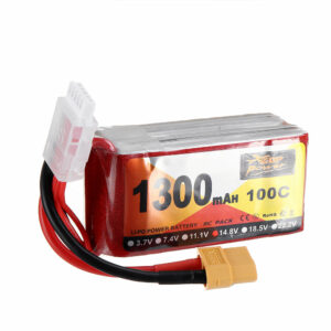 ZOP Power 14.8V 1300mAh 100C 4S Lipo Battery XT60 Plug for RC Racing Drone