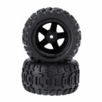 2PCS Tires Wheels Rims for HBX 16889 1/16 RC Car Vehicles Spare Parts M16038