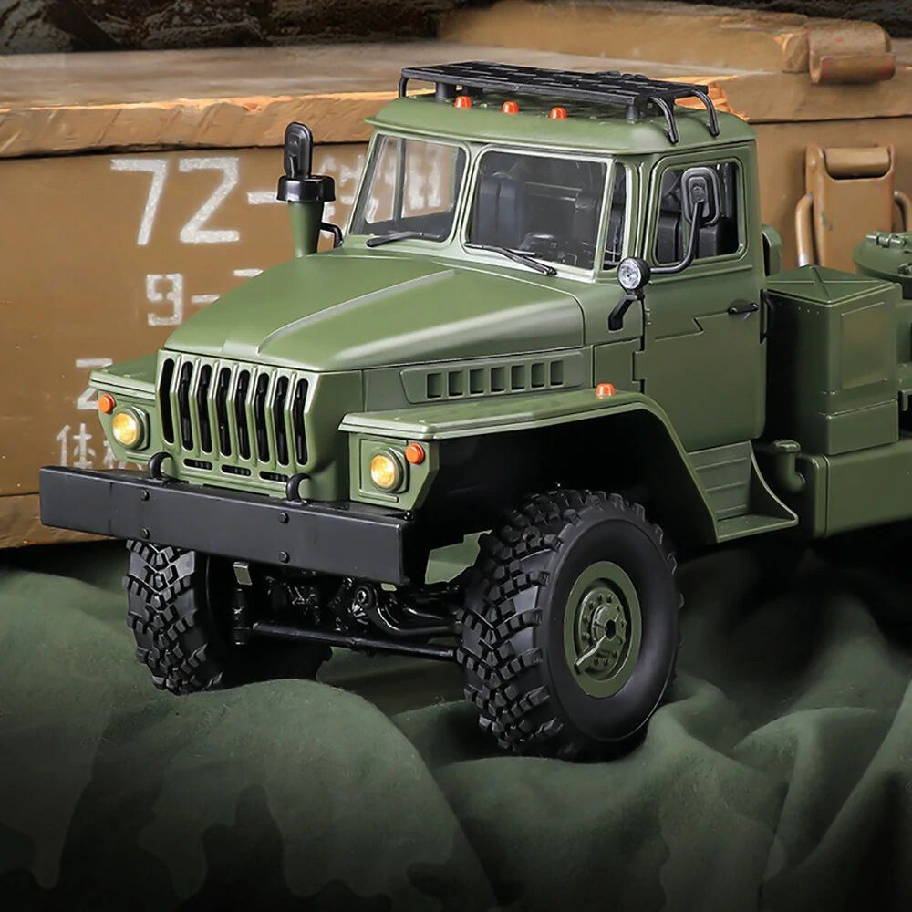 WPL B36-3 Ural 1/16 2.4G 6WD RTR Rc Car Military Truck With Trailer Rock Crawler Vehicle Models Toy Proportional Control - Image 3