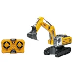 1/64 Scale 2.4G Engineering Toys Vehicle Model Alloy Mini Desktop Remote Control RC Excavator Crane Car
