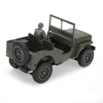 LUXINGZHE 2506-1 RTR 1/16 2.4G 4WD 1941 Willys MB for Jeep Military Truck Off-Road Climbing LED Light Alloy Body Shell Metal Frame Drive Shaft Gear Rock Crawler Full Proportional Retro Simulation Vehicles Models Toys