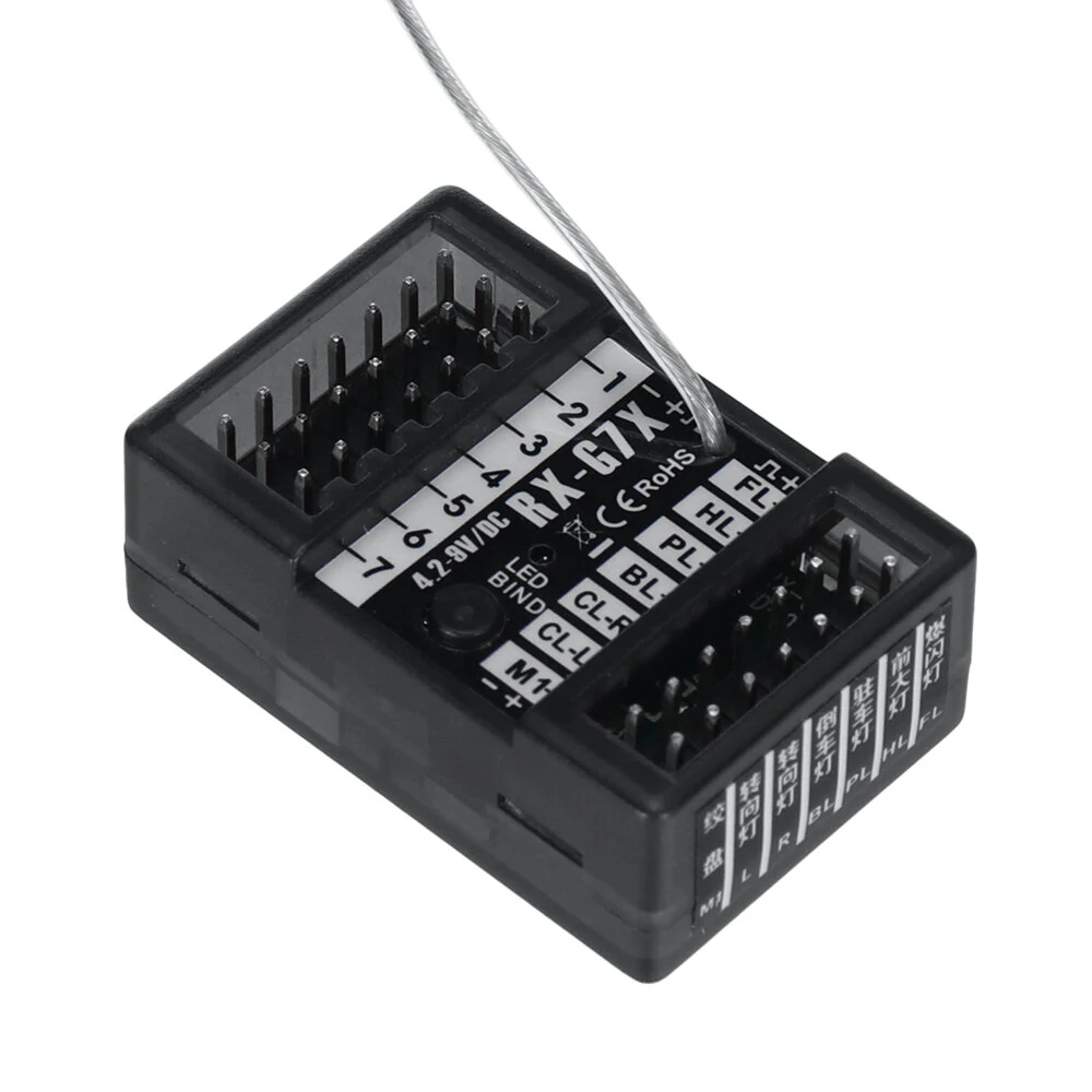 FLYUEACE T-6819B/T-6819C 2.4GHz 7CH Transmitter with RX-G7/RX-G7X Light Group Receiver for RC Car Boat Tanks - Image 9