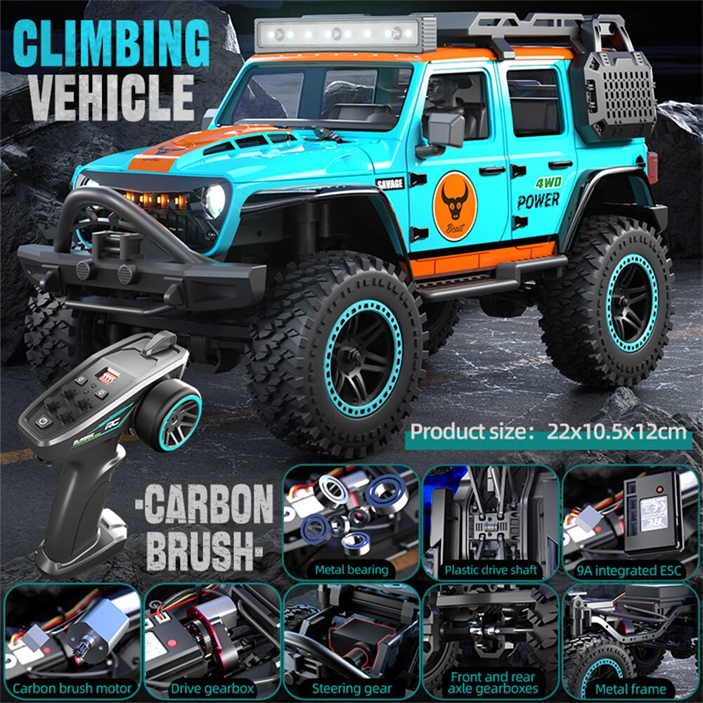 ZLL SG206 PRO/MAX RTR 1/20 2.4G 4WD Brushed/Brushless RC Car Wrangler Rock Crawler Off-Road Climbing Truck LED Lights Metal Frame Full Proportional Vehicles Models Toys - Image 3