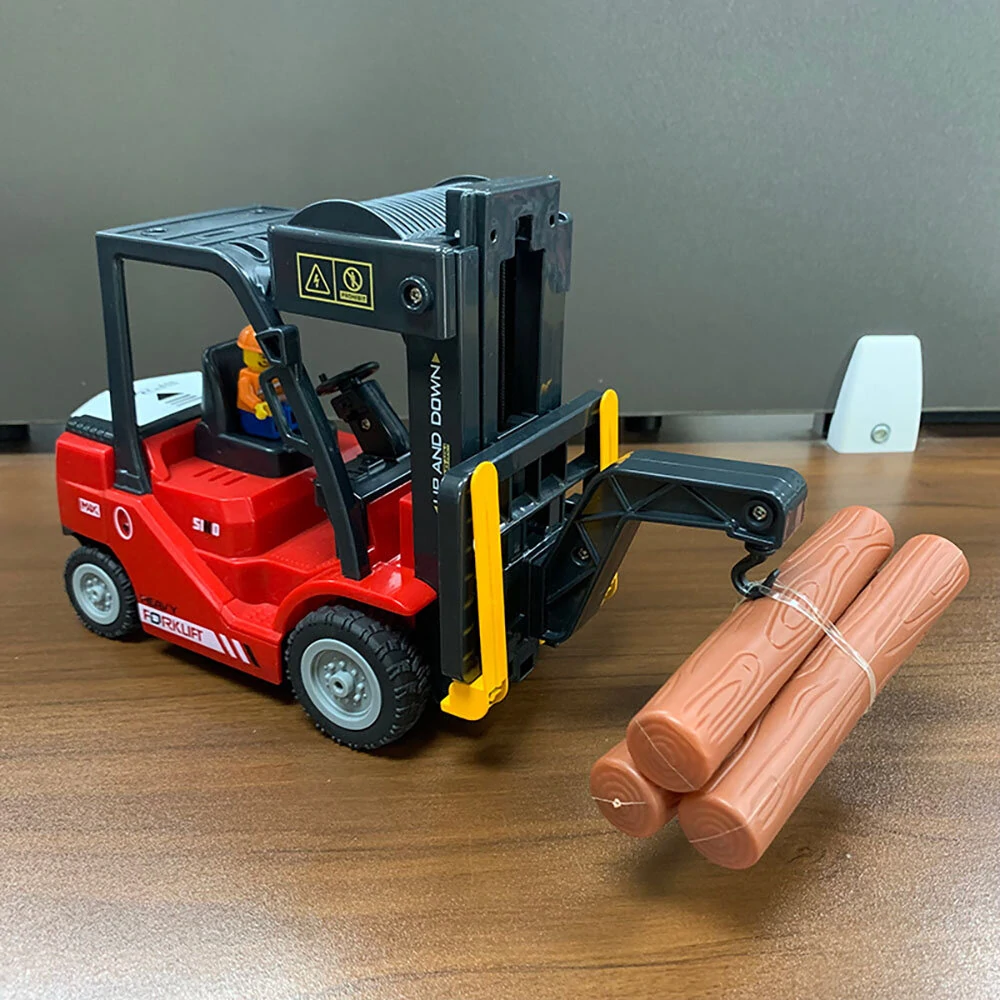 1/24 2.4G 11CH Alloy RC Heavy Forklift Crane Car Lifting Music Spray Scene Simulation Children Toy For Boys - Image 6