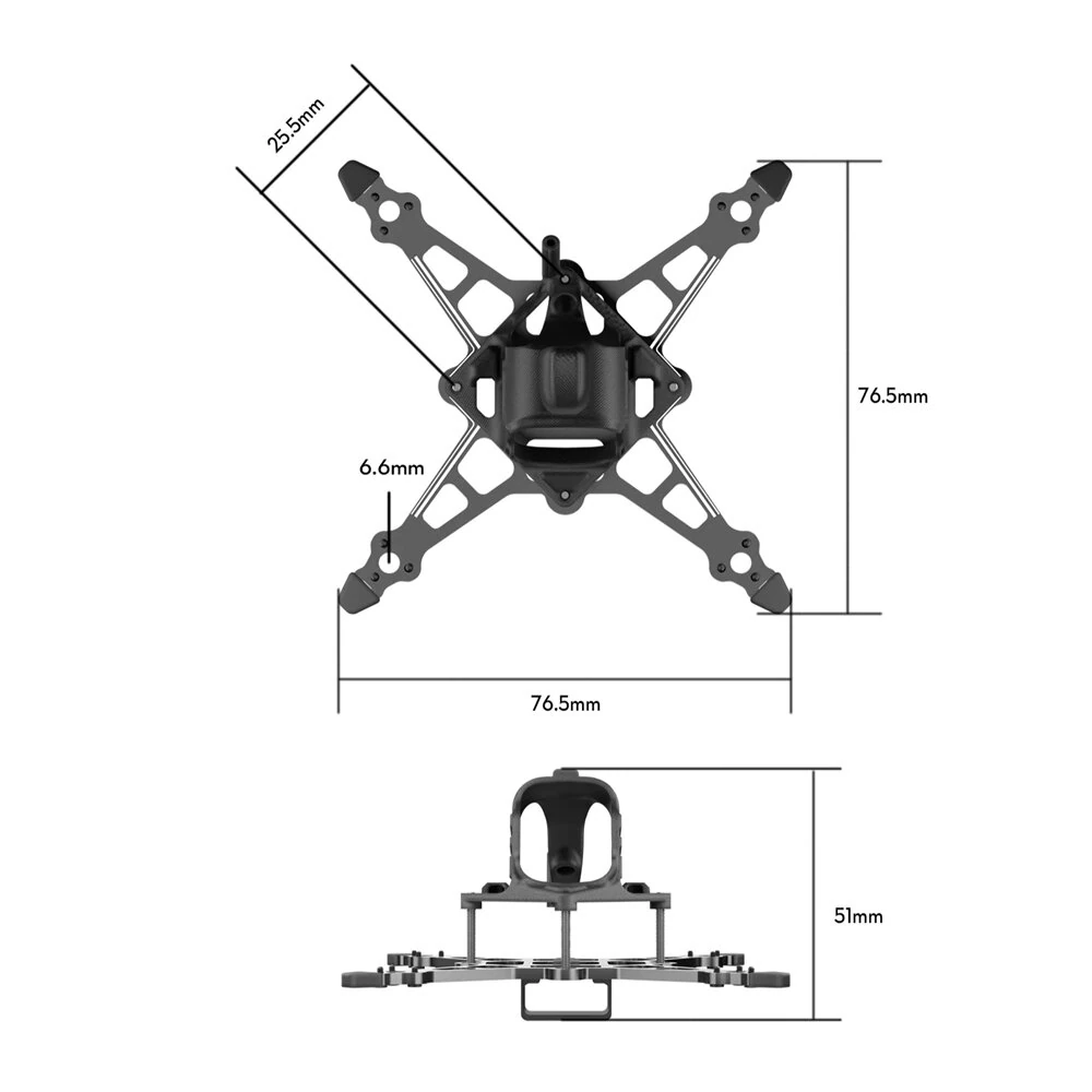 Flywoo Firefly16 Firefly18 1S Nano Baby V3 Frame Kit Compatible with DJI O4 / Analog / HDZero / Walksnail VTX for FPV Racing Drones - Image 7