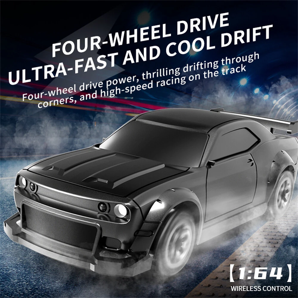 XCL-165 1/64 2.4G 4WD Drift RC Car Mini Racing LED Light Full Proportional Remote Control High Speed On-Road Racing Vehicle Model Boys Gifts Toys - Image 2