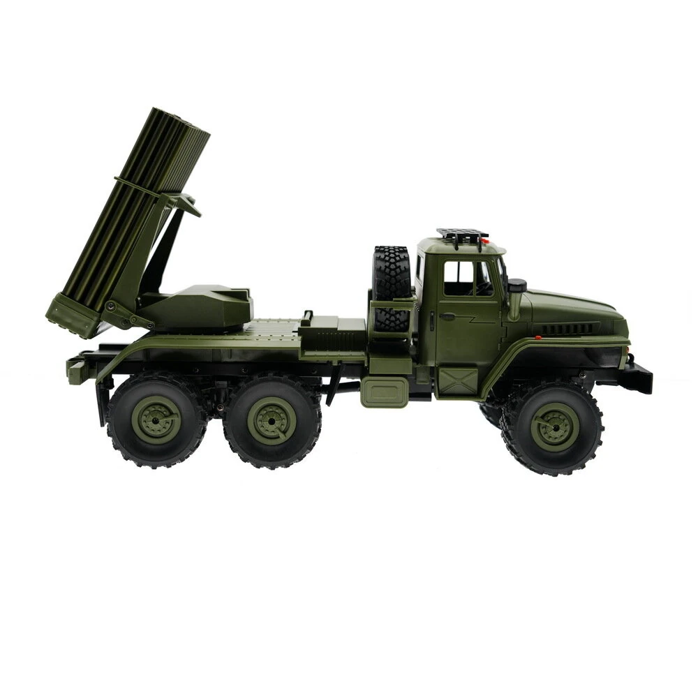 WPL B36-2 1/16 2.4G 6WD RTR Rc Car Hail Rocket Launcher BM-21 Military Truck Rock Crawler Vehicle Models Toy Proportional Control - Image 6
