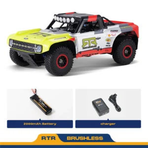 FMS 11871 FSC18 for Ford Bronco RTR Fun-Haver EB 1/18 2.4G 4WD 45km/h Brushless RC Car Officially Licensed Ultra4 Racing Short Course Chassis Metal Differential Oil Shocks Drive Shafts LED Light Off-Road Truck Vehicles Models Toys