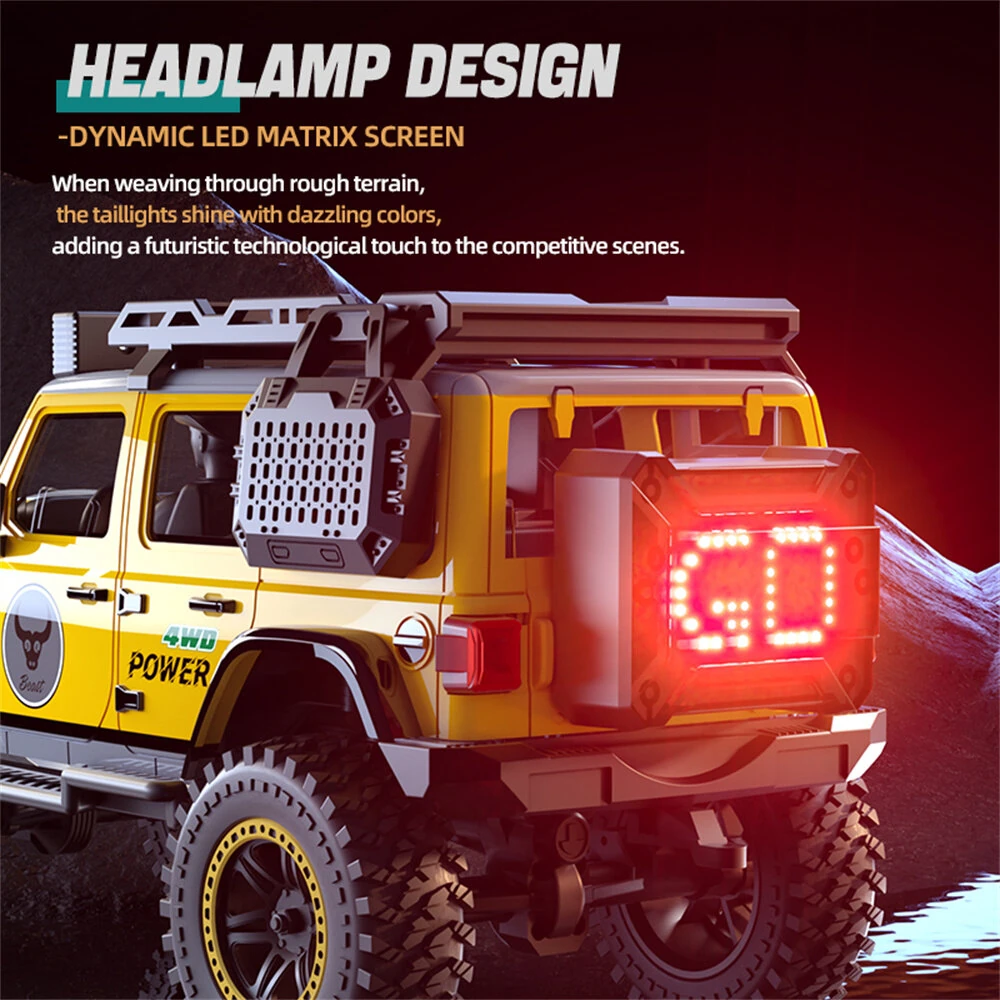 ZLL SG206 PRO/MAX RTR 1/20 2.4G 4WD Brushed/Brushless RC Car Wrangler Rock Crawler Off-Road Climbing Truck LED Lights Metal Frame Full Proportional Vehicles Models Toys - Image 7