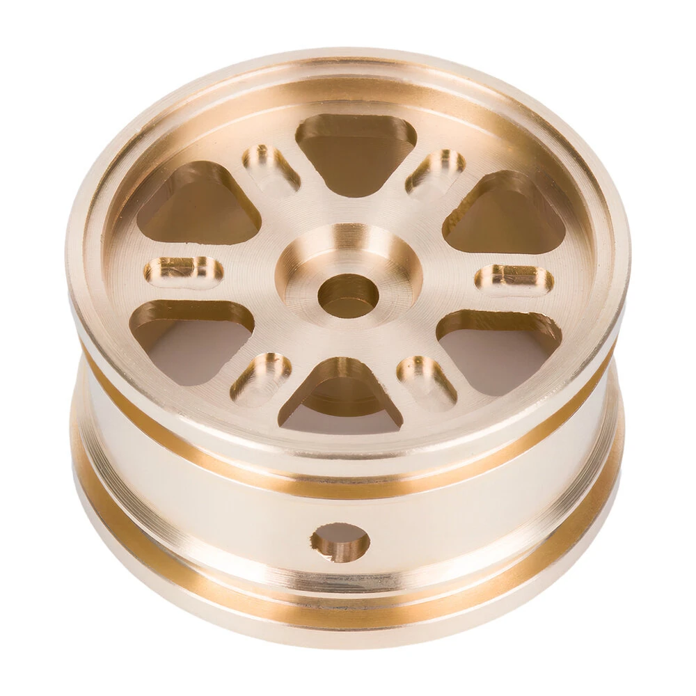 4PCS Upgraded Brass Wheel Rims 0.7'' for Axial SCX30 1/30 RC Car Vehicles Models Spare Parts - Image 4