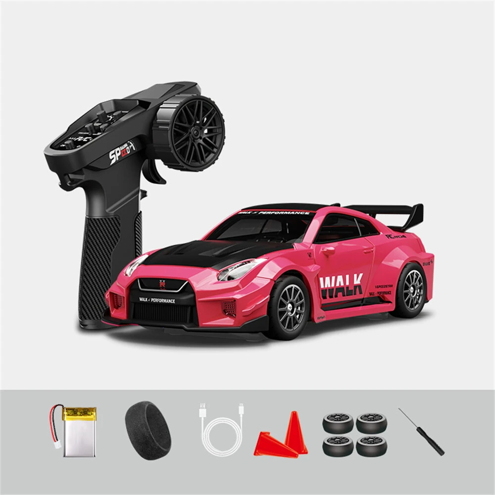 Hstar D43-02 RTR 1/43 2.4G 4WD Drift RC Car Gyro Mini Full Proportional Alloy Body Shell LED Light Remote Control High-Speed Motor On-Road Racing Vehicle Model Boys Gifts Toys - Image 4