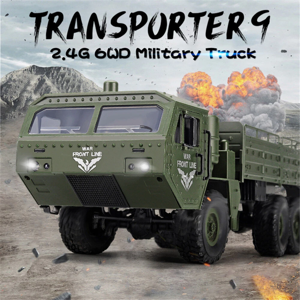 JJRC Q75 1/16 2.4G 6WD RC Car Military Truck Electric Off-Road Vehicles RTR Model - Image 4