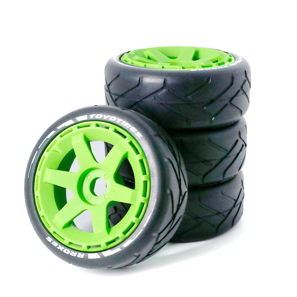 4PCS 1/8 Rally Drift On-Road Tires Wheels 17mm Hex for ARRMA INFRACTION LIMITLESS FELONY F1 ZD RC Car Vehicles Model Parts