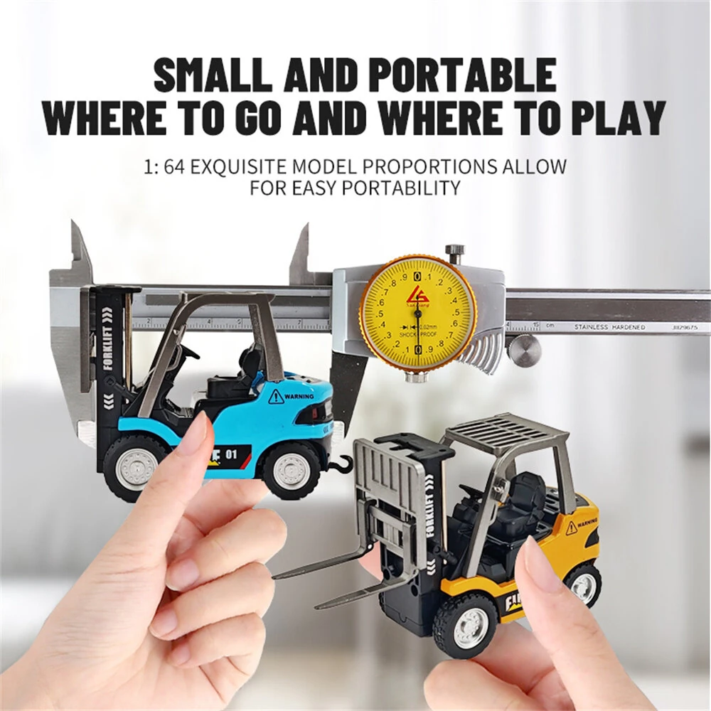TRASPED HG4-244 RTR 1/64 2.4G Mini RC Car Alloy Forklift with Trailer Suppprt App Remote Control LED Light Sound Engineering Vehicle Desktop Toys Model Collection Gift For Boys - Image 6