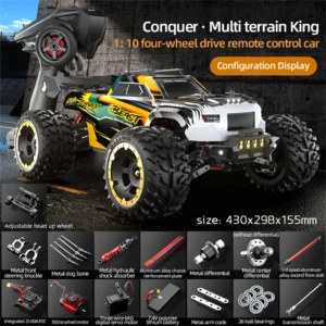 ZLL SG110PRO RTR 1/10 2.4G 4WD 40km/h RC Car High Speed Off-Road Truck LED Light Metal Dogbone Oil Shocks Vehicles Models Toys