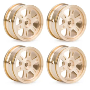 4PCS Upgraded Brass Wheel Rims 0.7'' for Axial SCX30 1/30 RC Car Vehicles Models Spare Parts