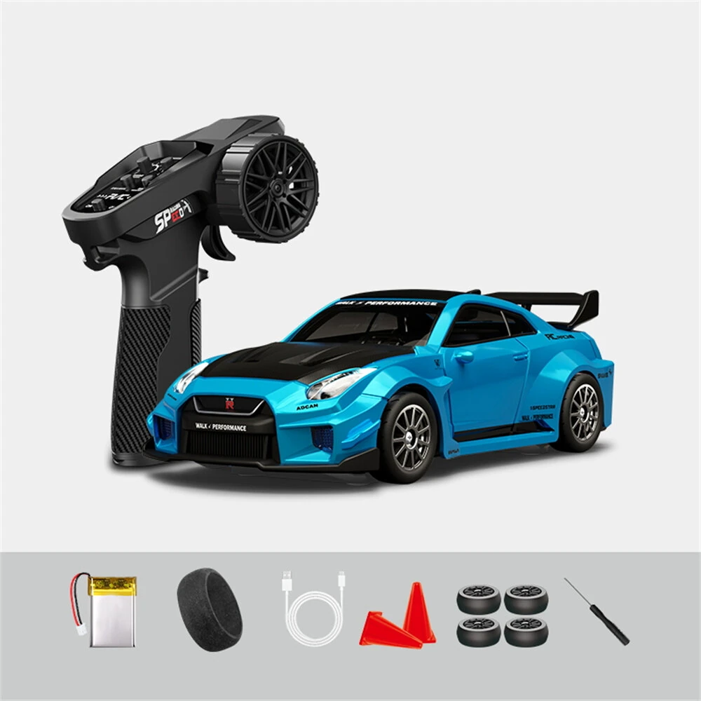 Hstar D43-02 RTR 1/43 2.4G 4WD Drift RC Car Gyro Mini Full Proportional Alloy Body Shell LED Light Remote Control High-Speed Motor On-Road Racing Vehicle Model Boys Gifts Toys - Image 3