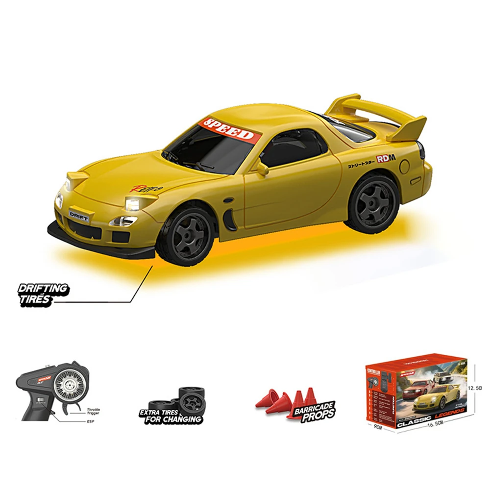 K1/K2/K3 RTR 1/43 2.4G 4WD Mini Drift RC Car Race LED Light Full Scale Desktop Remote Control High-Speed Motor On-Road Racing Vehicle Model Boys Gifts Toys - Image 5