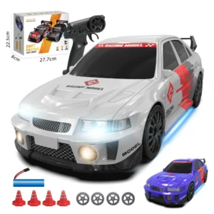 ENOZE 8608 8609 RTR 1/24 2.4G 4WD RX7 Drift RC Car High-Speed Remote Control Mini Race LED Light On-Road Racing Vehicle Model Boys Gifts Toys