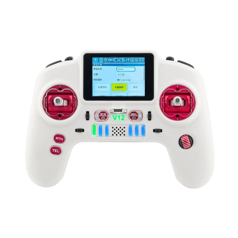 HelloRadioSky V12CNCMAX 2.4GHz Dual Frequency ELRS Radio H7 1000mW 2.4Inch Color Screen Display Hall CNC Aluminum Gimbal Remote Controller for FPV Racer Drone RC Airplane Helicopter - Image 5