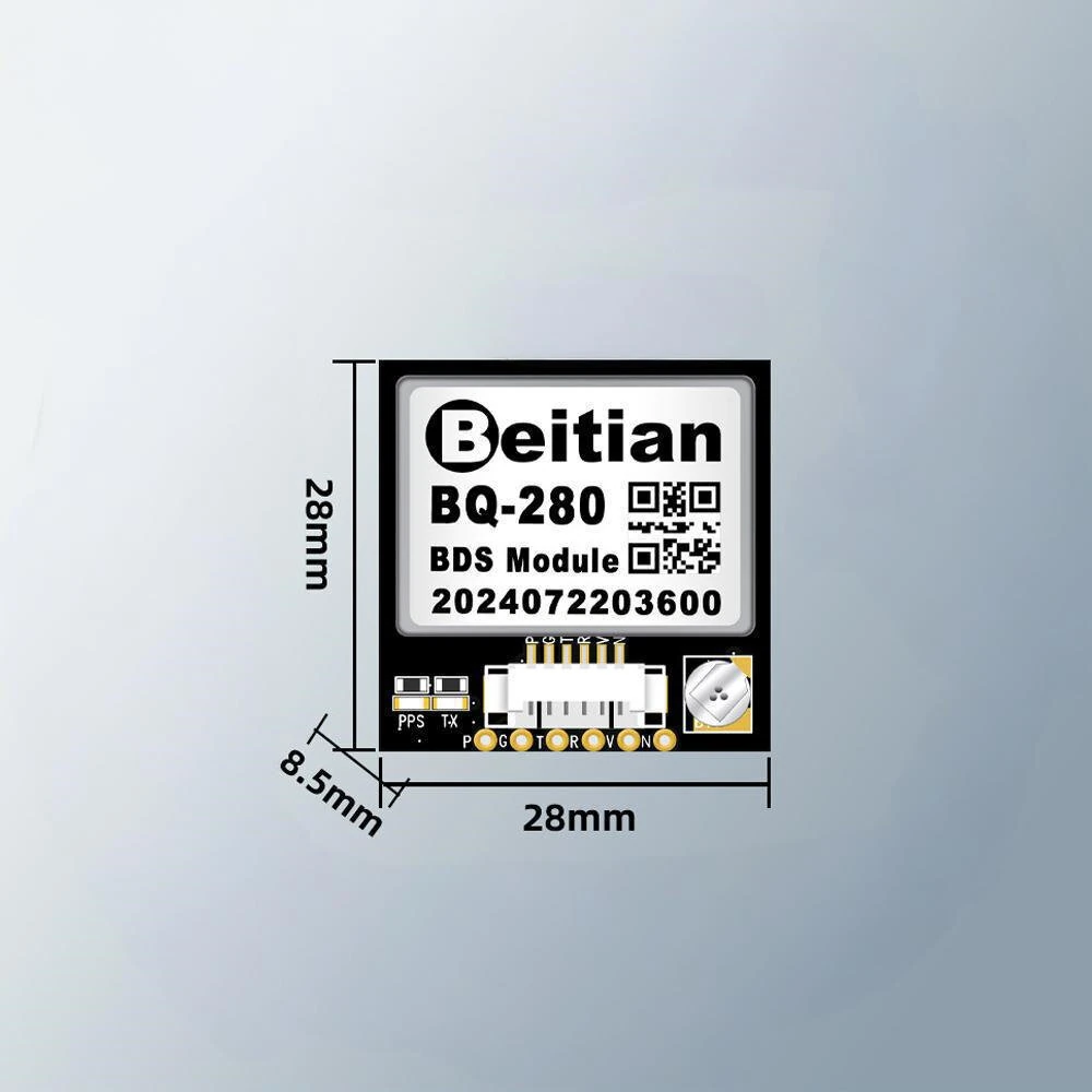 Beitian BQ-280 BDS GPS Module High Precision GNSS Positioning Built-in Antenna with Internal Compass BDS-B1I BDS-B1C Dual Frequency Bands for FPV Racing Drones - Image 3