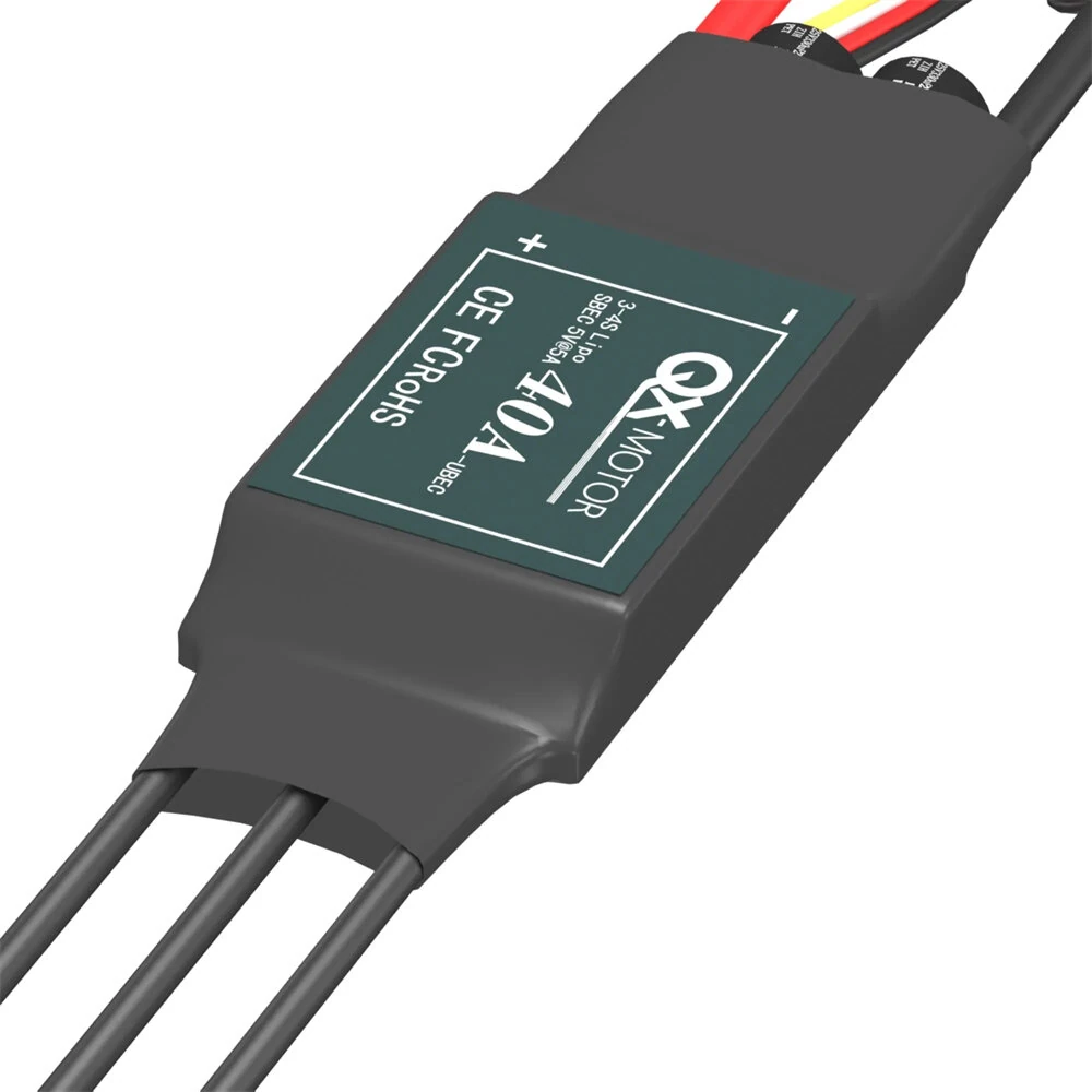 QX-Motor 40A Brushless ESC 2-6S No BEC / 3-4S With 5V 5A BEC for RC Airplane Fixed Wing - Image 5