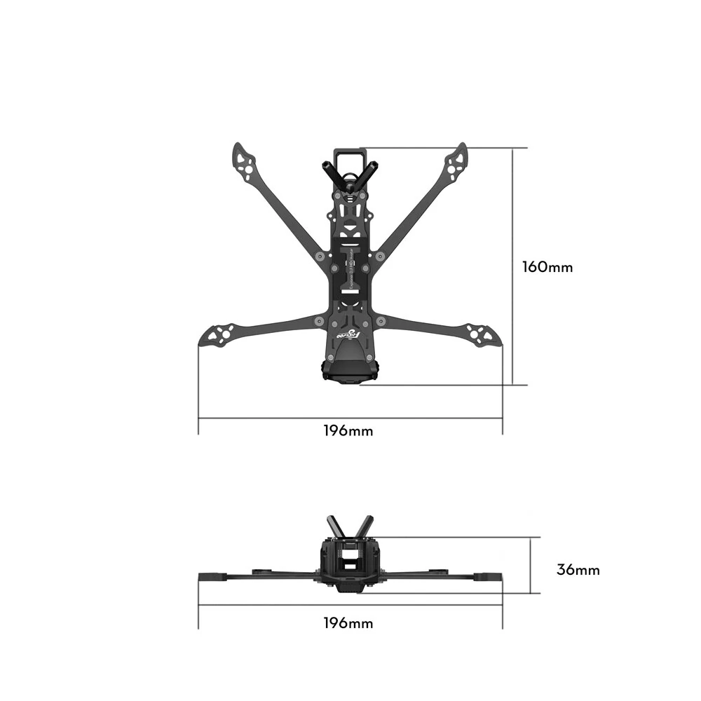 Flywoo Explorer LR 4 Deadcat 4 Inch Long Range Frame Kit Support DJI O4 / O4 PRO Air Unit for DIY FPV Racing Drone - Image 4