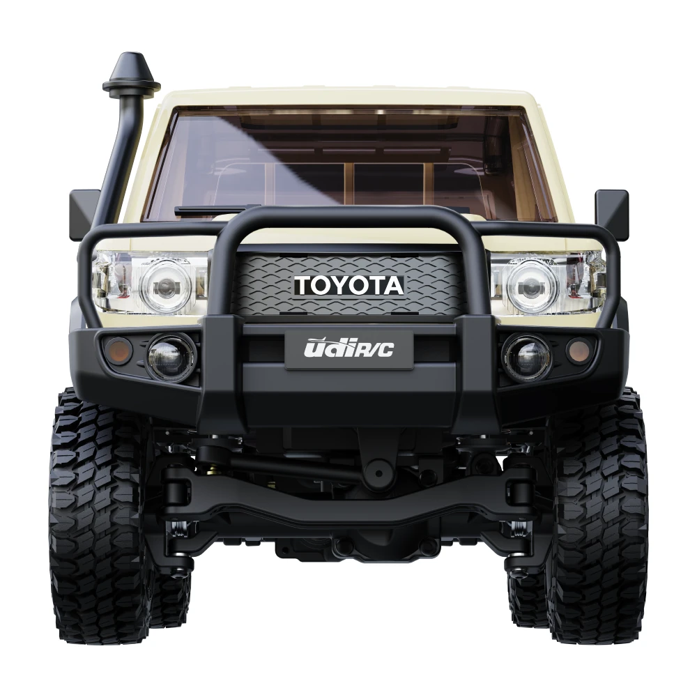 UDIRC UCX1801 PRO RTR 1/18 2.4G 4WD Brushless FOC RC Car for TOYOTA Land Cruiser LC79 Rock Crawler Tank Turn Off-Road Climbing Truck LED Light Two Speed Reverse Gearbox Mechanical Shift Oil Filled Shocks Mirco Vehicles Models Toys - Image 7