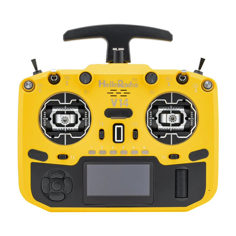 HelloradioSky V14 MAX 2.4GHz Built-in 1000mW ELRS/4IN1 CNC Metal Hall Gimbal Open Source EDGETX Radio Transmitter OLED Screen for FPV Racing Drone - Image 2
