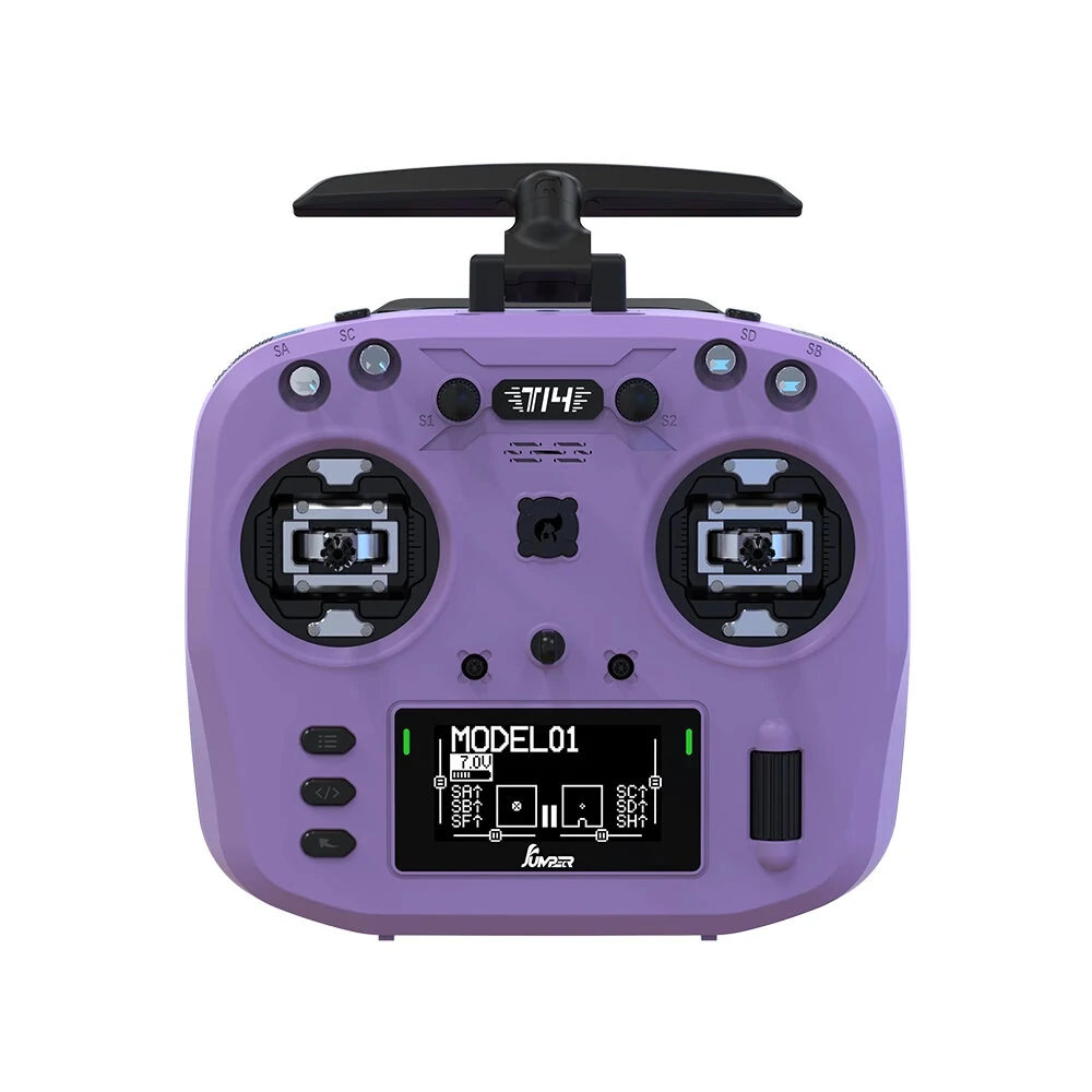 Jumper T14 Macaron Color 2.4GHz 1W ELRS Hall Sensor Gimbals 2.42" OLED Screen EdgeTX Radio Controller for FPV RC Racer Drone - Image 3