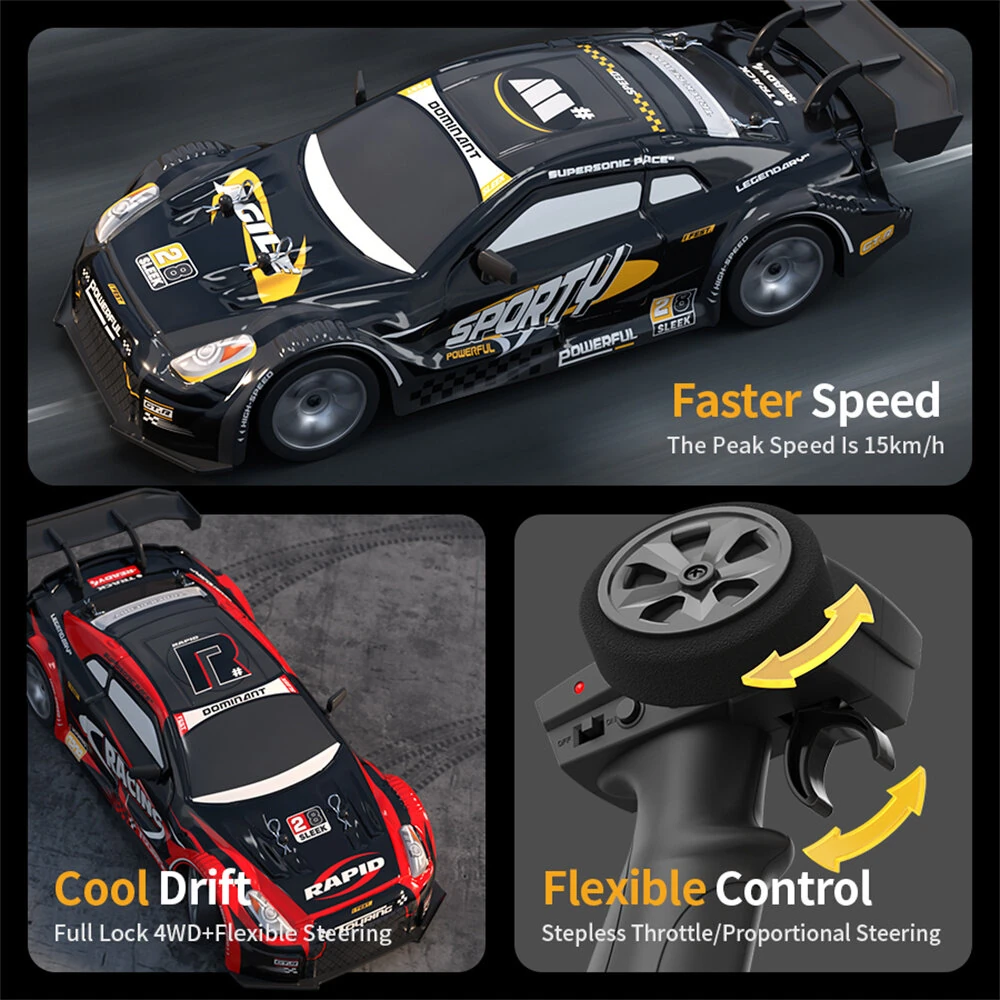 HW Y1806 RTR 1/16 2.4G 4WD Drift RC Car High Speed Racer LED Light Radio Control On-Road Racing Vehicle Model Boys Gifts Toys - Image 7
