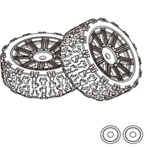 2PCS MJX 14301 1/14 RC Car Original Parts 1415A1 14301 Rubber Tires 1415A2 14302 Rubber Tires 1415B1 14301 TPR Tires 1415B2 14302 TPR Tires 1415C Drift Tires