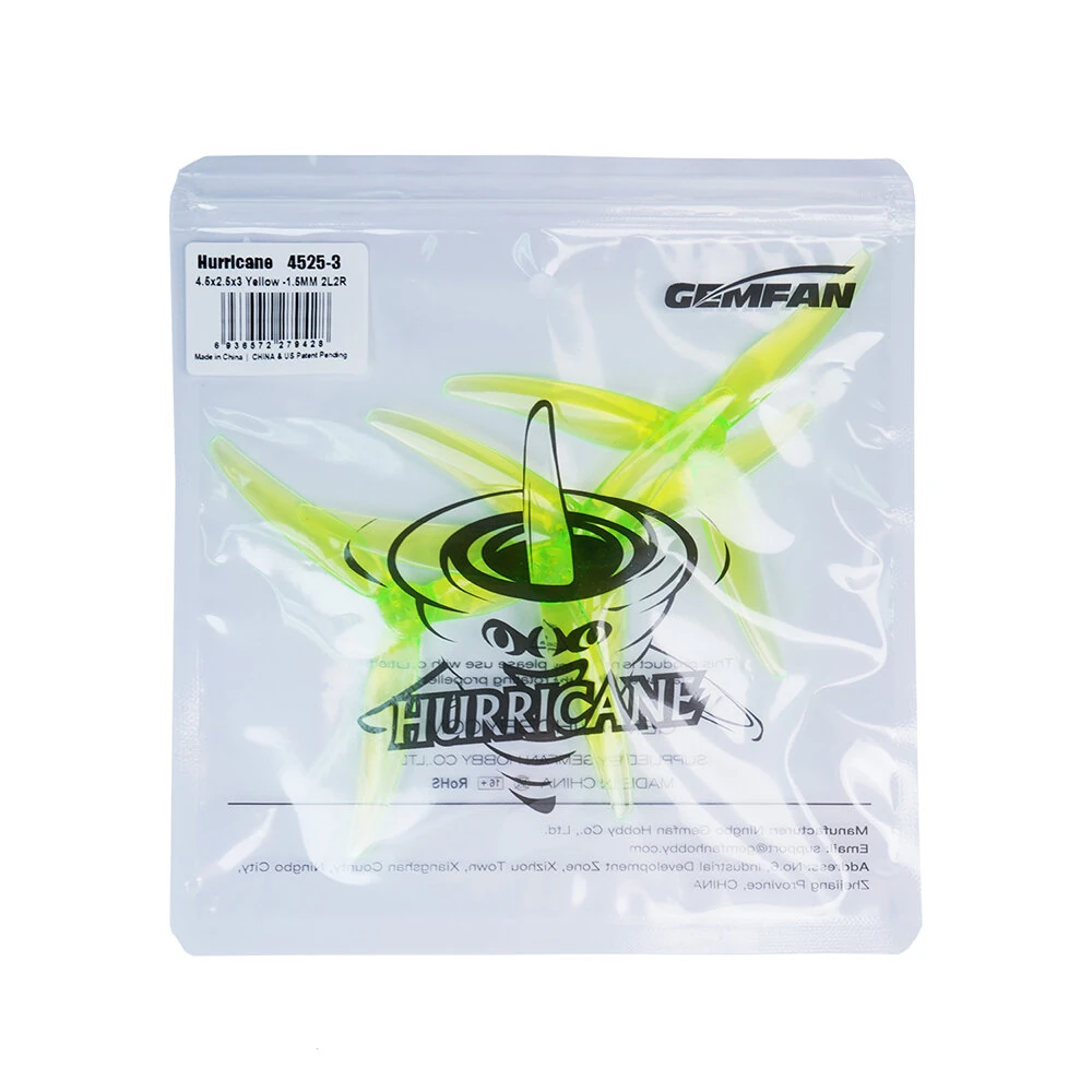 2 Pairs / 6 Pairs Gemfan 4525-3 4525 4.5 Inch 3-blades PC Propeller 1.5mm 3 Holes for Long Range RC Drone FPV Racing - Image 4
