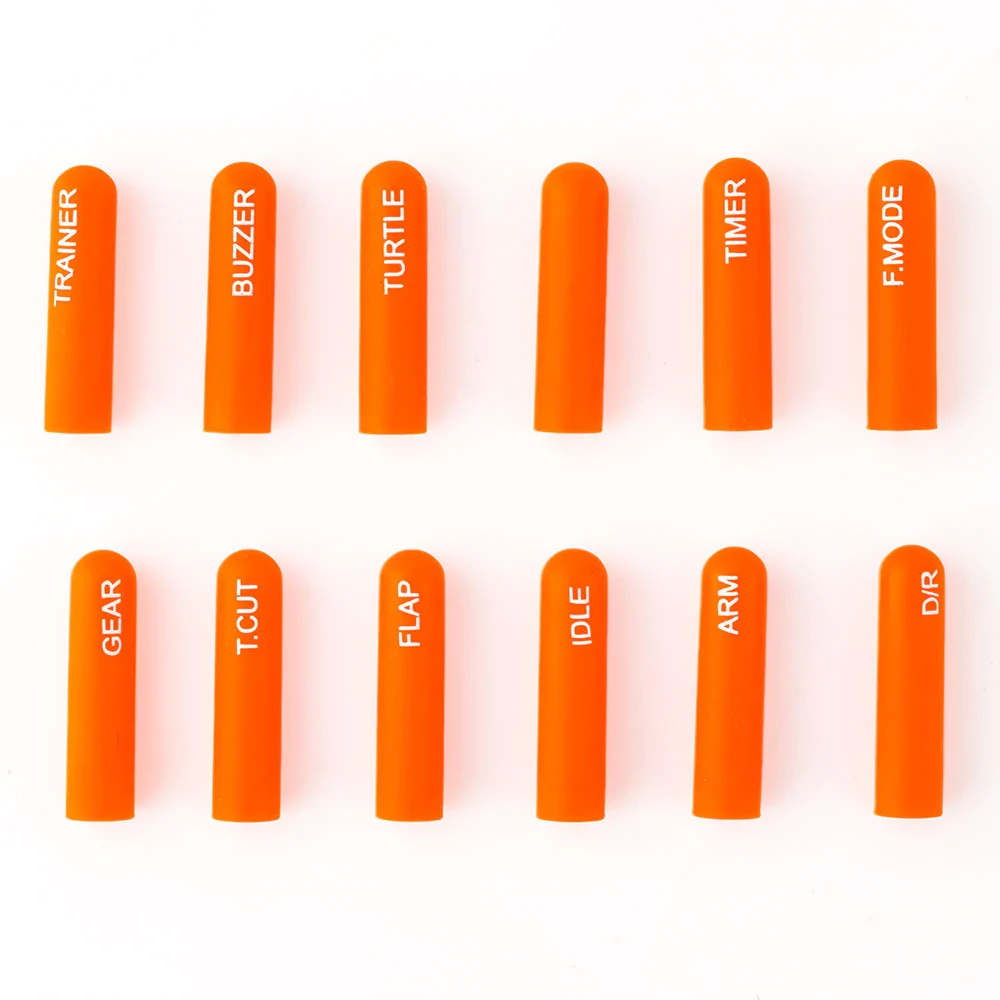 12pcs Radiomaster Labeled Silicon Switch Cover kits Short/ Long for TX16S TX12 Zorror Jumper Flysky Radio Transmitter - Image 2
