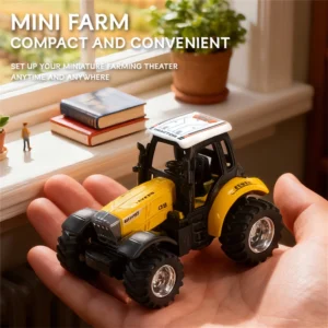TRASPED HG4-330/514/515 RTR 1/64 2.4G RWD Mini Alloy RC Car Farm Truck Tractor Trailer Full Proportional Control LED Light Three Speed Support App Remote Control Vehicles Models Pocket Toys Desktop Collection Gift For Boys
