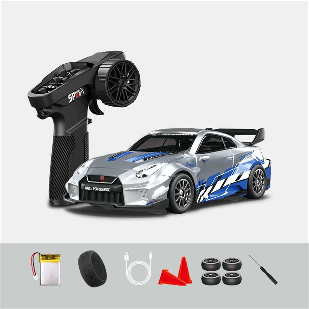 Hstar D43-02 RTR 1/43 2.4G 4WD Drift RC Car Gyro Mini Full Proportional Alloy Body Shell LED Light Remote Control High-Speed Motor On-Road Racing Vehicle Model Boys Gifts Toys - Image 6