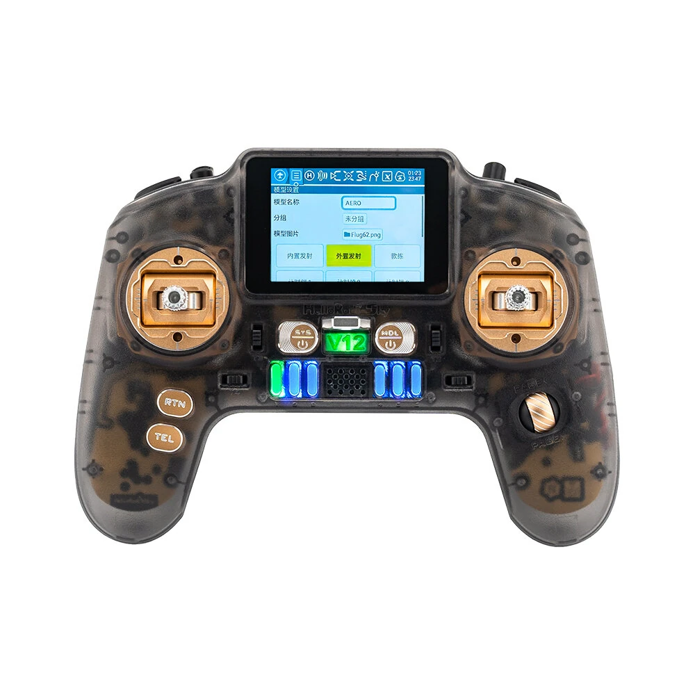 HelloRadioSky V12CNCMAX 2.4GHz Dual Frequency ELRS Radio H7 1000mW 2.4Inch Color Screen Display Hall CNC Aluminum Gimbal Remote Controller for FPV Racer Drone RC Airplane Helicopter - Image 4