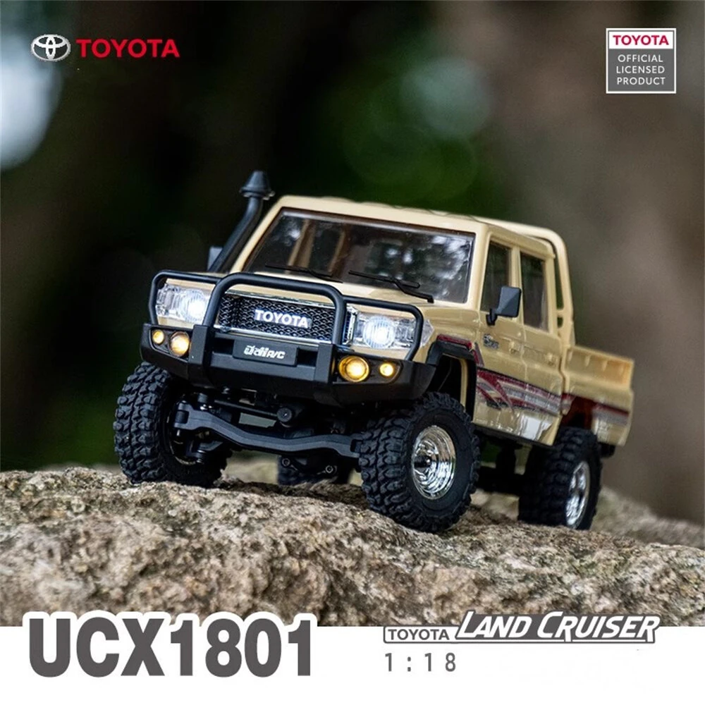 UDIRC UCX1801 PRO RTR 1/18 2.4G 4WD Brushless FOC RC Car for TOYOTA Land Cruiser LC79 Rock Crawler Tank Turn Off-Road Climbing Truck LED Light Two Speed Reverse Gearbox Mechanical Shift Oil Filled Shocks Mirco Vehicles Models Toys - Image 9