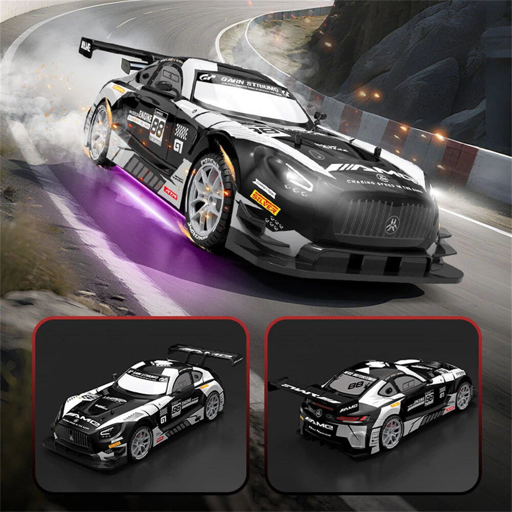 XJRC XJ-1997 RTR 1/16 2.4G 4WD Drift RC Car Mini Racing LED Light Remote Control High-Speed Motor On-Road Race Vehicle Model Boys Gifts Toys - Image 2