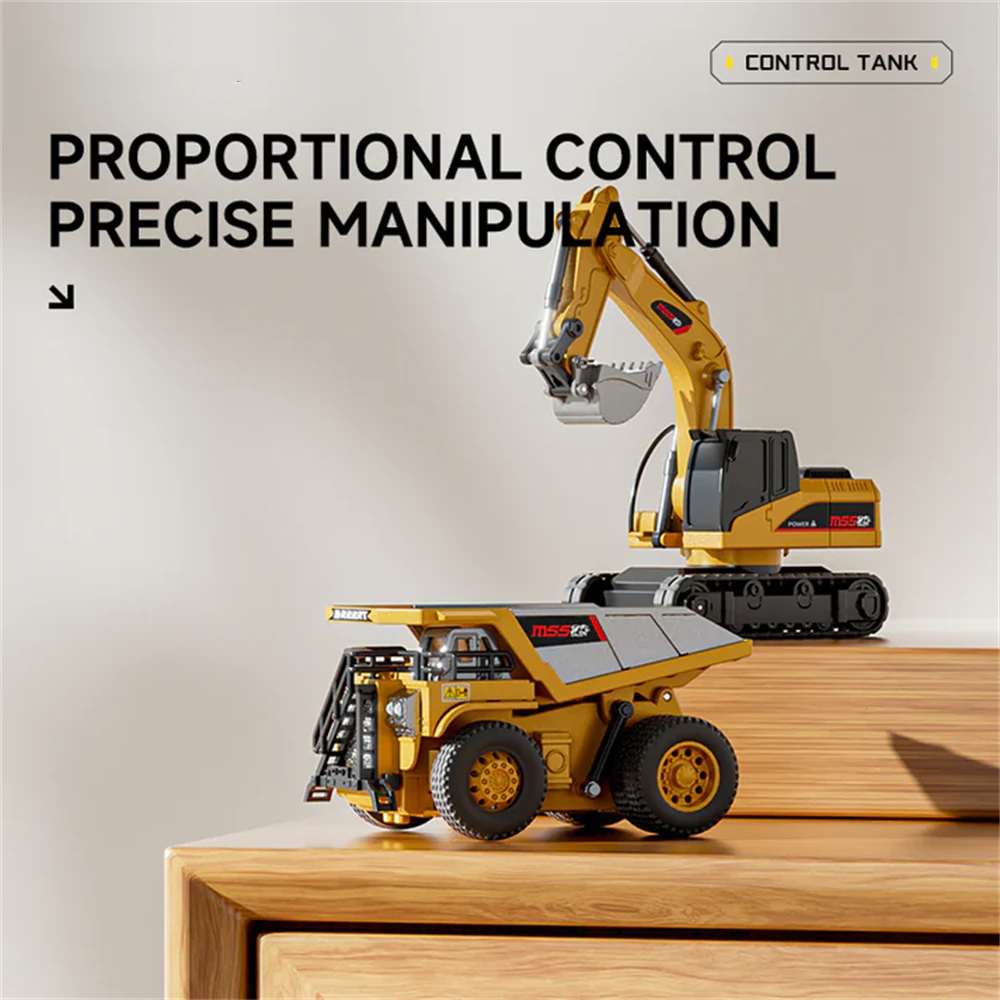 Z6750/Z6752/Z6753 RTR 1/64 2.4G Mini RC Car Alloy Forklift Excavator Dump Truck Support App Remote Controlled LED Light Sound Engineering Vehicle Two Speed Desktop Toys Model Collection Gift For Boys - Image 2