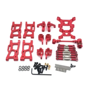 Metal Upgrades Parts for Wltoys 144001 144002 144010 124016 124017 124019 1/14 1/12 AM X12 RC Car Swing Arm Steering Block Link Rod Kit