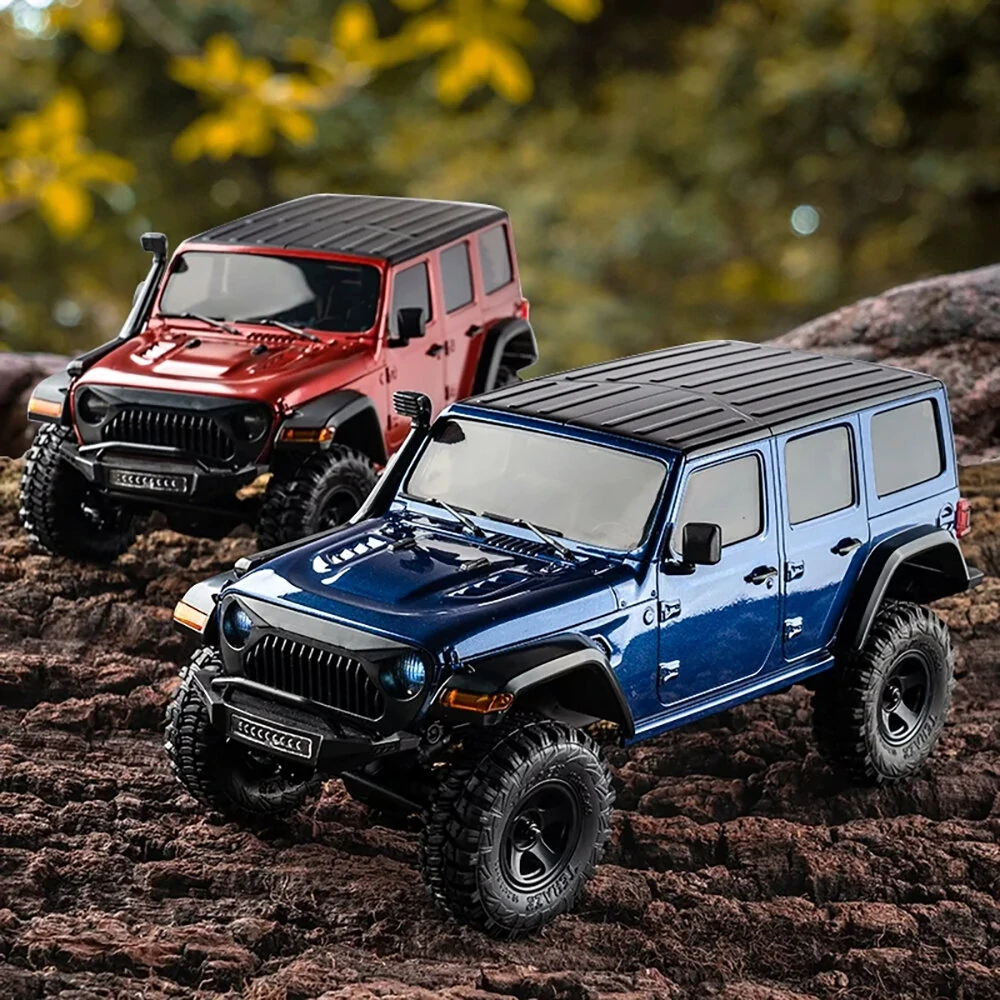 FMS 11804 EazyRC Thunder Storm RTR 1/18 2.4G 4WD RC Car 4x4 Off Road Climbing Truck Rock Crawler LED Lights Mini Simulation Vehicle Electric Remote Control Model Kids Adult Toys