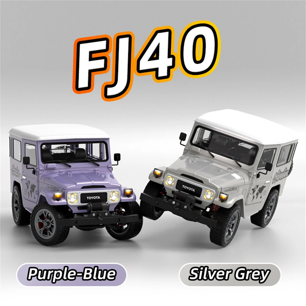 TRASPED HG4-211 RTR 1/16 2.4G 4WD RC Car for TOYOTA FJ40 Land Cruiser Off-Road Truck with Winch LED Light Sound Smoke Simulated Suspension Metal Drive Shaft Spring Wheel Hub Remot Control Vehicles Models Toys - Image 5