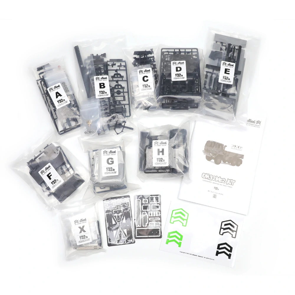 Orlandoo OH32M02 KIT 1/32 6WD DIY RC Car Unpainted Grey Tractor Full Leaf Spring Military Truck Vehicles Models - Image 9