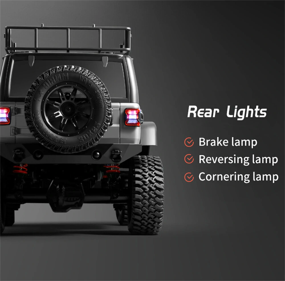 MNRC MN128 RTR 1/12 2.4G 4WD RC Car LED Light Rock Crawler Climbing Off-Road Truck Full Proportional Vehicles Models Toys - Image 9
